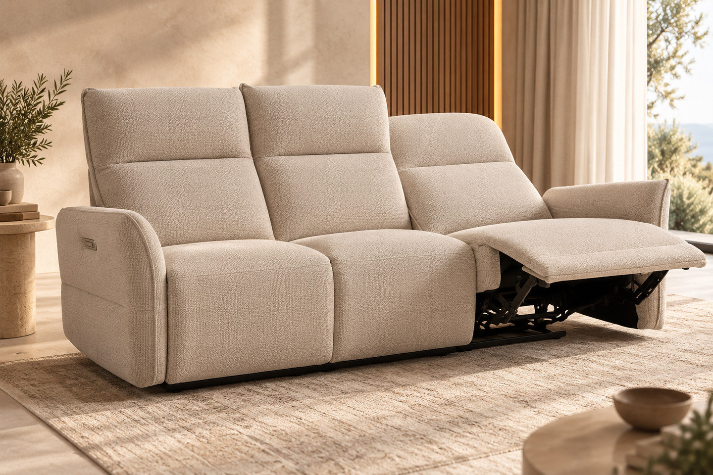 Comfortable recliner armchair lifestyle photograph